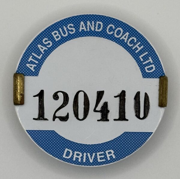 Atlas Bus & Coach Ltd PCV Drivers badge 120410