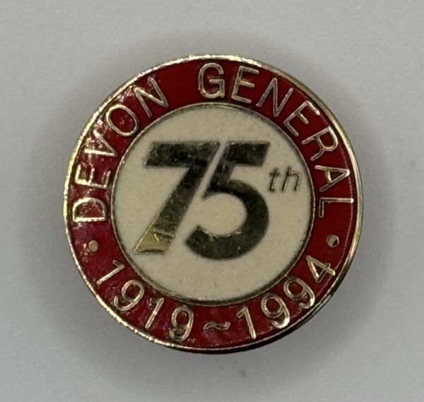 Devon General 75th Anniversary 1919-1994 enamel lapel badge