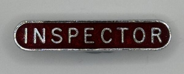 Inspectors enamel lapel badge (Bus/Railway)