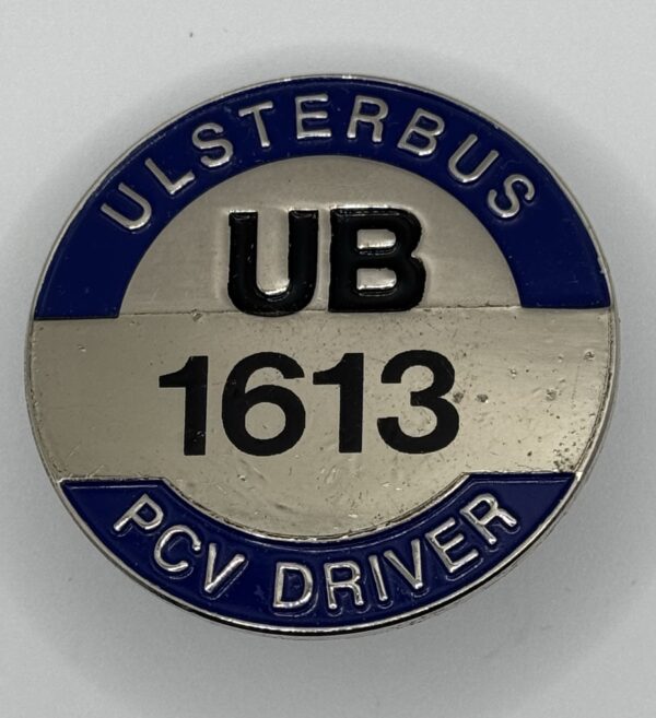 Ulsterbus PCV Driver Bus Badge UB 1613