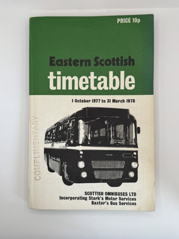 Eastern Scottish Timetable from 1977