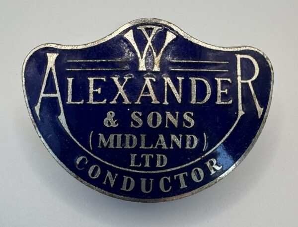 Alexander & Sons Midland Ltd Conductors Cap Badge