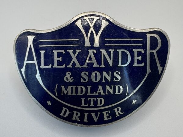 Alexander & Sons Midland Ltd Drivers Cap Badge