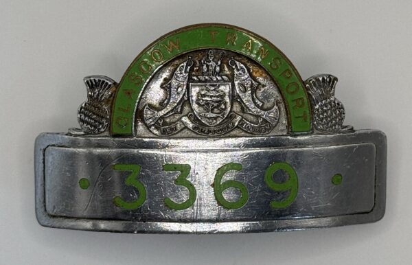 Glasgow Transport 3369 Chrome & Enamel Driver/Conductors cap badge