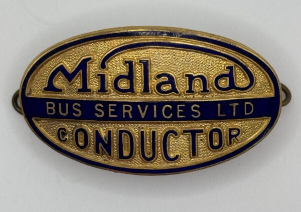 Midland Bus Services Ltd Conductors Cap Badge