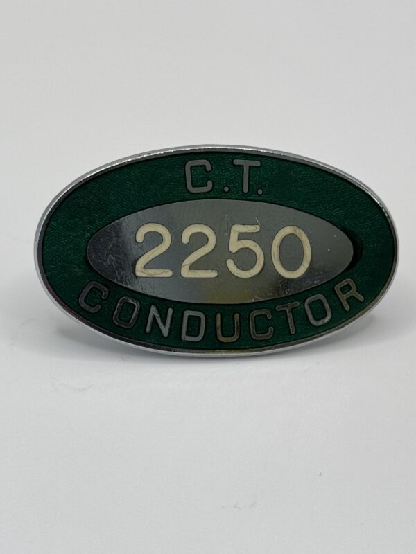 C T Conductor 2250 enamel lapel badge.