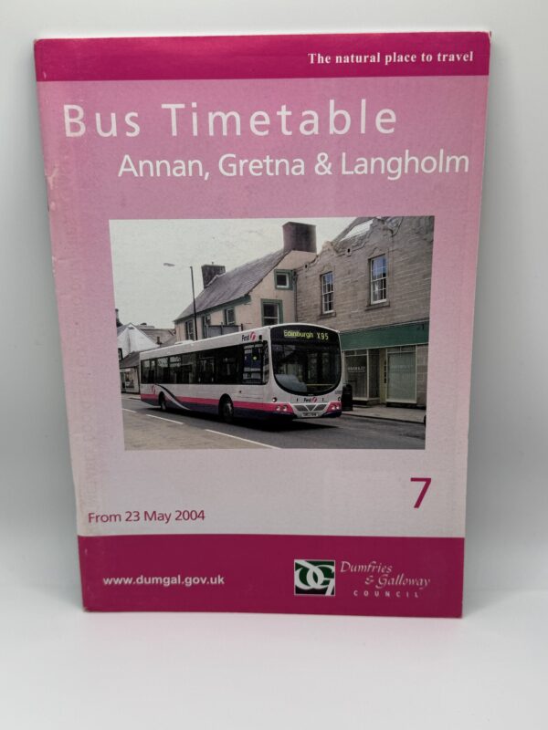 Dumfries & Galloway Council Bus Time Table 
Annan, Gretna & Langholm 2004