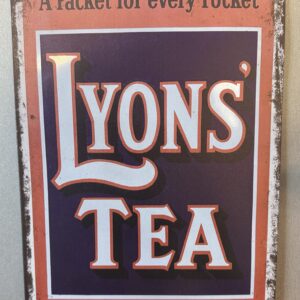 Lyons Tea Enamel Sign Vintage Retro