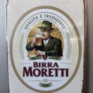 ‘Birra Moretti’ Vintage Retro enamel wall sign